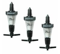 We Can Source It Ltd - Pack of 3 Beaumont Solo Bar Optic Spirit Measures 25ml CE Stamped - Accurate Alcohol Dispenser for Cocktails, Bars, Pubs & Home Use - Non-Drip, Durable & Easy to Install