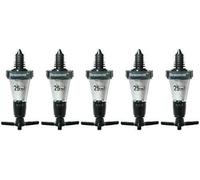 We Can Source It Ltd - Pack of 5 Beaumont Solo Bar Optic Spirit Measures 25ml CE Stamped - Accurate Alcohol Dispenser for Cocktails, Bars, Pubs & Home Use - Non-Drip, Durable & Easy to Install