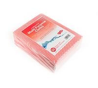 We Can Source It Ltd - Pack of 50 Antibacterial Cleaning Cloths - Reusable, Absorbent & Durable Medium Size - Multi-Purpose Wipes in Red, Yellow, Green & Blue for Home, Kitchen & Commercial Use