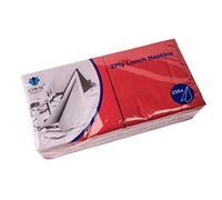 We Can Source It Ltd - Paper Napkin Serviettes/Tissues | Soft 2-Ply | 33cm Luncheon 4 Fold (Square) - Red -500 Napkins (2Pack)