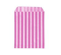 We Can Source It Ltd - Pink Candy Stripe Paper Sweet Bags 5"x7" with Fold Top Design - Ideal for Weddings, Parties, and Favours - Lightweight, Food Safe, and Reusable Treat Bags - Pack of 1000
