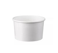 We Can Source It Ltd - Plain White Paper Cups 16oz - Ice Cream and Dessert Cups Without Lids - Ideal for Takeaway, Parties, Cafes & Catering Use - Durable and Easy to Serve - Pack of 100 Tubs