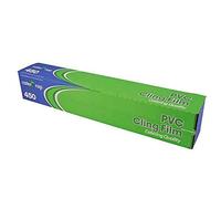 We Can Source It Ltd - PVC Caterwrap Cling Film with Cutter - Multipurpose Food-Grade Plastic Wrap for Kitchen Storage, Catering, and Meal Prep - 45cm x 300m Professional Wrap Roll - Pack of 6