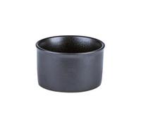 We Can Source It Ltd Ramekins Pack of 12, 140ml - 5oz Black Ceramic Porcelain Oven Safe Soufflé Dishes for Creme Brulee, Pudding, Sauce & Dessert Bowls