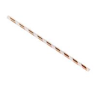 We Can Source It Ltd - Recyclable Straws - Bronze and White Striped Paper Straws - Biodegradable - for Cocktails, Tumblers - Drinking, Birthday Party, Christmas Party Dessert Straws - 8" Set of 250