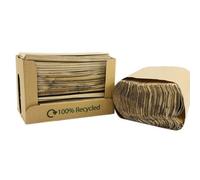 We Can Source It Ltd - Recycled Paper Napkins with Recycled Card Dispenser 33 x 33 cm - Unbleached Paper Napkins for Parties, Cafes, Restaurants - Simple and Practical - Pack of 250