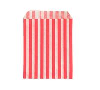 We Can Source It Ltd - Red Candy Stripe Paper Sweet Bags 5"x7" with Fold Top Design - Ideal for Weddings, Parties, and Favours - Lightweight, Food Safe, and Reusable Treat Bags - Pack of 500