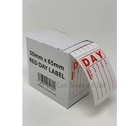 We Can Source It Ltd - Red Removable Use by Food Labels Roll 50x65mm - Writable Food Rotation & Storage Labels for Kitchens, Restaurants, Catering, Food Trucks & Grocery - 2000 (4 x 500) Stickers