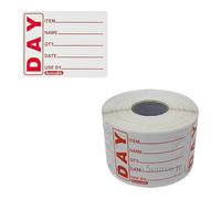 We Can Source It Ltd - Red Removable Use by Food Labels Roll 50x65mm - Writable Food Rotation & Storage Labels for Kitchens, Restaurants, Catering, Food Trucks & Grocery - 2 x 500 Stickers