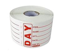 We Can Source It Ltd - Red Removable Use by Food Labels Roll 50x65mm - Writable Food Rotation & Storage Labels for Kitchens, Restaurants, Catering, Food Trucks & Grocery - 5000 (10 x 500) Stickers