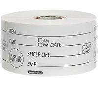 We Can Source It Ltd - Removable Prepped Food Day Shelf Life Labels - Commercial Catering Safety Food Stickers with Dispenser Box, Freezer Safe, Easy Write Surface - 500 per Roll