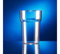 We Can Source It Ltd - Rigid Polycarbonate Nonic Pint Glasses 20oz/568ml - Reusable Plastic Tumblers for Pubs, Bars, Restaurants and Outdoor Events - 10 Pack