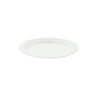 We Can Source It Ltd - Round Bagasse Plates 7 Inch 18cm - Strong Rigid Sugarcane Plates with Sturdy Design for Hot or Cold Meals - Ideal for Parties, Catering, Picnics & Everyday Use - Pack of 150