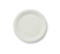 We Can Source It Ltd - Round Bagasse Plates 7 Inch 18cm - Strong Rigid Sugarcane Plates with Sturdy Design for Hot or Cold Meals - Ideal for Parties, Catering, Picnics & Everyday Use - Pack of 200