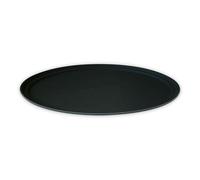 We Can Source It Ltd - Round Non Slip Black Bar Tray Serving Bar Waiters Grip Tray 11"/14"/16"/Oval 27" (14")