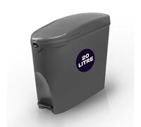 We Can Source It Ltd - Sanitary Bin 20 litre C21 Feminine Hygiene Sani Waste Bins Female Toilet Disposal - Grey ABS Plastic - Pack of 5
