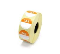 We Can Source It Ltd - Saturday Day Dots Food Labels (Orange) - 1000 Removable Self-Adhesive Stickers with Dispenser Box - Food Rotation & Hygiene Labels for Kitchens, Restaurants & Catering