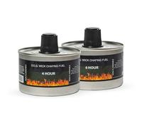 We Can Source It Ltd - Set of 12 Chafing Fuel Cans - 4 Hour Burn, Non-Flammable Liquid Wick Fuel - Safe, Re-Lightable, Cool-Touch Cans for Bain Maries, Chafing Dishes, Buffets & Catering Events