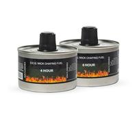 We Can Source It Ltd - Set of 3 Chafing Fuel Cans - 4 Hour Burn, Non-Flammable Liquid Wick Fuel - Safe, Re-Lightable, Cool-Touch Cans for Bain Maries, Chafing Dishes, Buffets & Catering Events