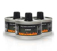 We Can Source It Ltd - Set of 3 Chafing Fuel Cans - 6 Hour Burn, Non-Flammable Liquid Wick Fuel - Safe, Re-Lightable, Cool-Touch Cans for Bain Maries, Chafing Dishes, Buffets & Catering Events