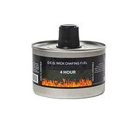We Can Source It Ltd - Set of 4 Chafing Fuel Cans - 4 Hour Burn, Non-Flammable Liquid Wick Fuel - Safe, Re-Lightable, Cool-Touch Cans for Bain Maries, Chafing Dishes, Buffets & Catering Events