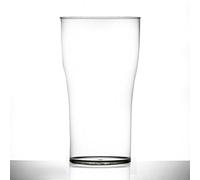 We Can Source It Ltd - Set of 4 Elite Polycarbonate 2 Pint Tulip Tumbler - CE Marked Nucleated Break Resistant Plastic Pint Beer Glasses - Reusable Clear Drinkware for Beer, Soft Drink, BBQs & Parties