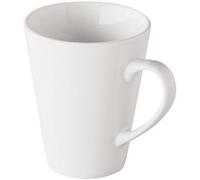 We Can Source It Ltd Simply Conical Mugs Pack of 6 Stylish Cups for Latte, Coffee, Mocha, Tea, Hot Chocolate Ideal for Home Kitchen, Cafés, Offices, Brunch, Parties & Events (White, 12, Ounces)