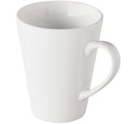We Can Source It Ltd Simply Conical Mugs Pack of 6 Stylish Cups for Latte, Coffee, Mocha, Tea, Hot Chocolate Ideal for Home Kitchen, Cafés, Offices, Brunch, Parties & Events (White, 16, Ounces)