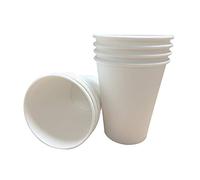 We Can Source It Ltd - Single Wall White Paper Cups 8oz - Recyclable Disposable Cups for Hot and Cold Drinks - Strong Paper Catering Cups for Home Office Cafes Events - Pack of 50