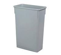 We Can Source It Ltd - Slim Jim Bin 87 Litre Grey, Commercial Professional Kitchen, Wall Hugger, Refuse