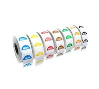 We Can Source It Ltd - Small Paper Day Dots Food Labels Monday to Sunday with Adhesive Finish - for Food Rotation and Date Tracking - Removable, Freezer Safe, and EHO Approved - 1000 Dots Per Roll