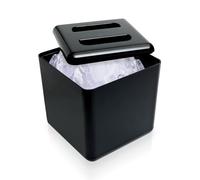 We Can Source It Ltd - Square Black Plastic Ice Bucket Bar Accessories Pub Ice Cooler 4ltr/7pt