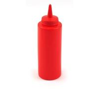 We Can Source It Ltd - Squeezy Plastic Bottles - For Sauces, Garnishes, and Syrups - 3 Squeeze Squirt Condiment Bottles - 8oz, Red