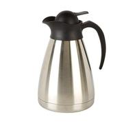 We Can Source It Ltd Stainless Steel Vacuum Jug 1 Litre, Thermal Hot Drinks Flask Jug, Tea & Coffee Dispenser, Vacuum Insulated Carafe Flasks with Stay Cool Handle for Hot & Cold Drinks
