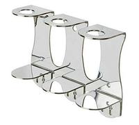 We Can Source It Ltd - Triple Wall Mounted Stainless Steel Soap Dispenser Bottle Holder - Chrome Plated Adjustable Shower Gel Shampoo Bracket Rack for Bathroom, Hotel, Spa, Gym & Washroom Organisation
