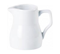 We Can Source It Ltd Vitrified Porcelain Milk Jug 28Cl Pack Of 6 White Creamer Pouring Jug Coffee Tea Kitchen Cafe Dining Home Use