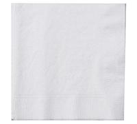 We Can Source It Ltd - White 2-Ply Paper Napkins 33cm x 33cm - 4-Fold Disposable Catering Serviettes - Tableware Soft Absorbent Tissue for Wedding, Party, BBQ, Restaurant and Events - Pack of 1000