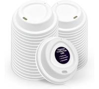 We Can Source It Ltd - White 8oz Plastic Sip-Through Lids for Paper Coffee Cups 80mm - Secure Fit and Spill Protection - Ideal for Coffee, Hot Drinks - Perfect for Events and Offices - Pack of 5000