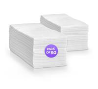 We Can Source It Ltd - White Airlaid Paper Hand Towels 40cm x 40cm - Soft Absorbent 2-Ply Disposable Dinner Napkins - Eco 8-Fold Table Napkin for Resturants, Hotels, Catering and Events - Pack of 50