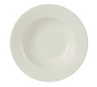 We Can Source It Ltd White Imperial Soup Plates Set of 6, 26cm Fine China Deep Plates for Soup, Pasta & Salad | Durable Catering Restaurant Tableware | Dishwasher Safe