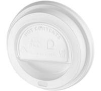 We Can Source It Ltd - White Plastic Sip-Tough Lids for Paper Coffee Cups - Fits for 8oz - Leak-Proof, Easy to Use, Hot & Cold Drinks - Durable and Secure Snap-On Design - Pack of 100