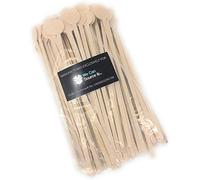 We Can Source It Ltd - Wooden Disc Drink Stirrers 20cm Long - Natural Birch Wood Cocktail Sticks with Flat Disc Top for Bars, Parties and Events - Ideal for Hot and Cold Drinks - Pack of 1000
