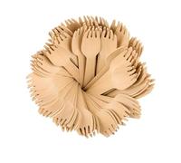 We Can Source It Ltd - Wooden Disposable Forks 6" - Eco-Friendly 100% Natural Biodegradable Fully Compostable Forks - Great for Parties BBQ Picnics and Events - 100 Pack