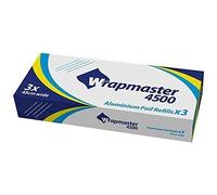 We Can Source It Ltd - Wrapmaster 4500 Kitchen Foil - Aluminium Foil - Foil Wrap - For Catering, Packing, Cooking, Baking, Roasting - Foil Paper - Multipurpose Silver Foil Wrap - 45cm x 90m - Box of 3