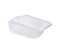 We Can Source It Ltd 50 x 750ml Plastic Microwave & Freezer Safe Food Containers with Lids - BPA-Free, Reusable, Takeaway Meal Prep Containers - Catering Grade Food Storage Boxes for Home & Business