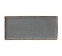 We Can Source It Porcelain Serving Platters Set of 6, Ceramic Storm Grey Rectangular Plates 35x15.5cm, Microwave & Dishwasher Safe