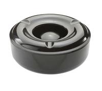 We Can Source It Round Melamine Ashtray Set of 6, Black, 14cm, Windproof Ash Trays with Cigarette Holder Notches for Bars, Office or Outdoor Use