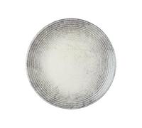 We Can Source It Serenity 17cm Coupe Plate Pack of 12 | Vitrified Porcelain Starter Dessert Plates | Concentric Textured Finish | Microwave & Dishwasher Safe