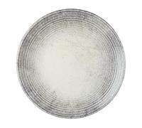 We Can Source It Serenity 27cm Coupe Plate Set of 12 | Large Porcelain Dinner Plate for Mains & Sharing | Concentric Textured Finish | Microwave & Dishwasher Safe
