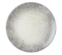 We Can Source It Serenity 30cm Coupe Plate Pack of 6 | Large Porcelain Dinner Plate for Mains & Sharing | Concentric Textured Finish | Microwave & Dishwasher Safe